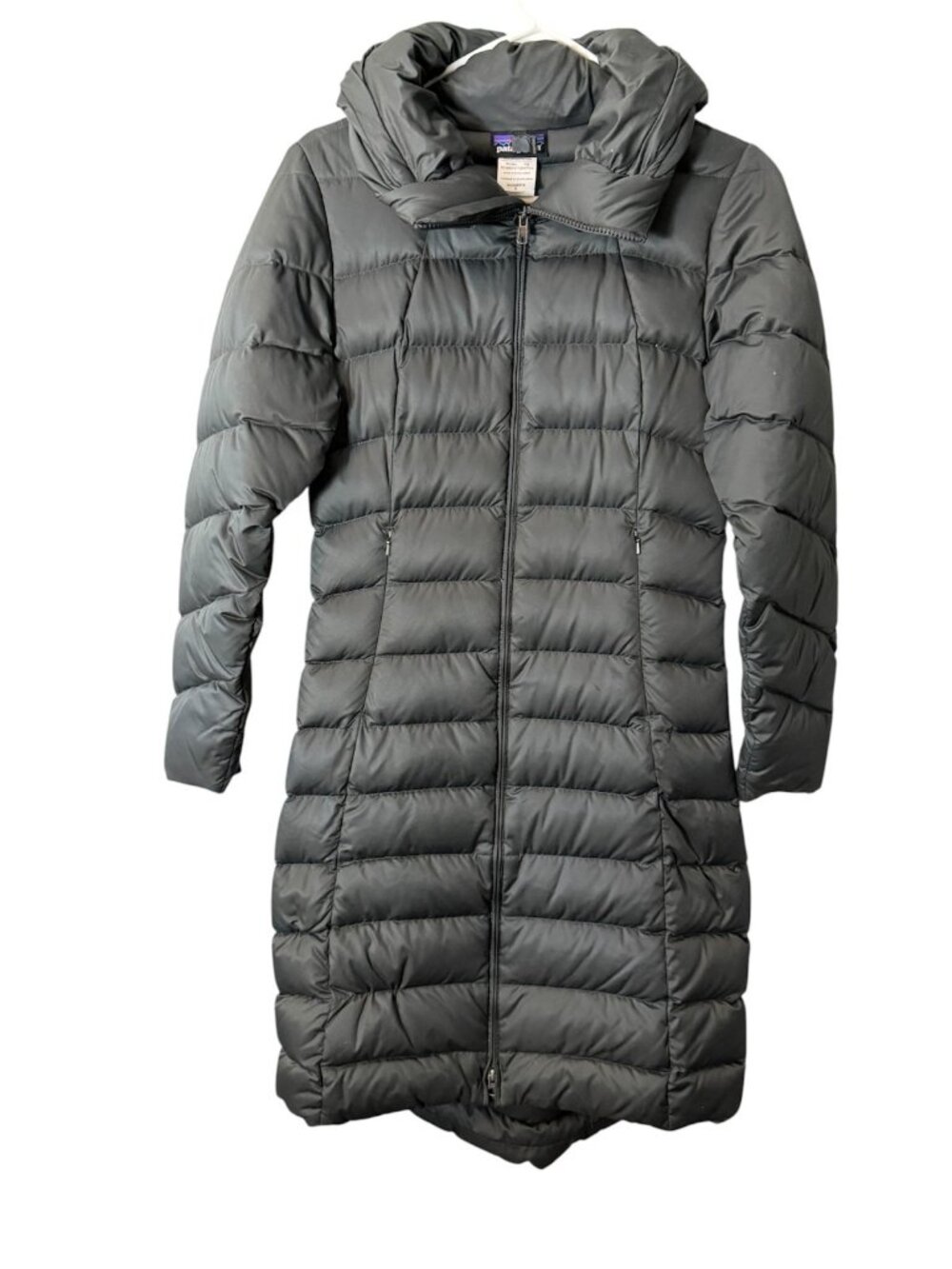 Patagonia Downtown Hooded Goose Down Long Parka Jacket Women’s size S Black - Picture 2 of 6